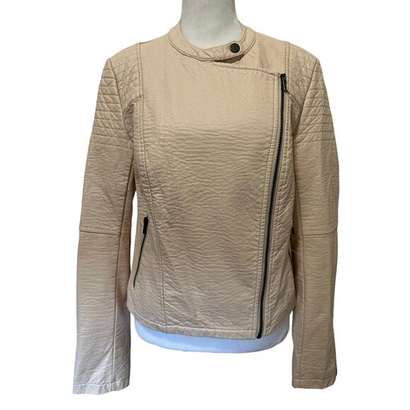 c&c Dax Moto Vegan Leather Jacket in Blush size S - Picture 1 of 11